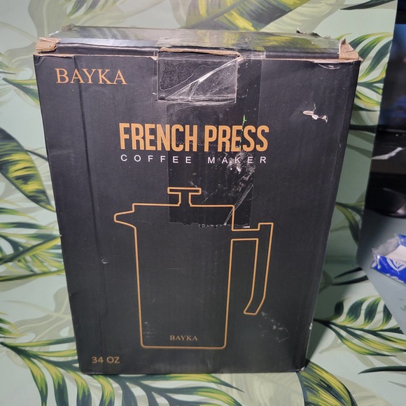 BAYKA French Press Coffee Tea Maker Stainless Steel Insulated Coffee Press - Picture 1 of 8